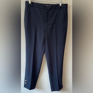 Zara Basic Collection Navy Blue Ankle Trousers